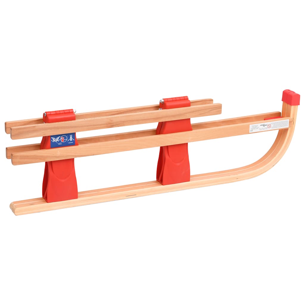 Klappschlitten mit Rückenlehne 119 cm Holz