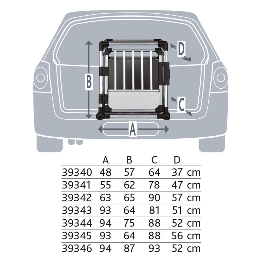 Transportbox für Haustiere L Aluminium