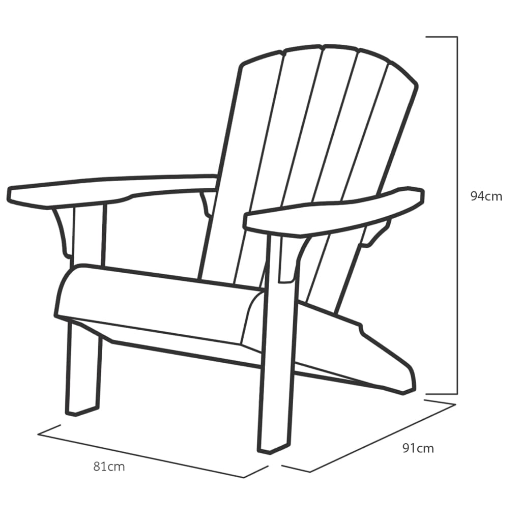 Adirondack-Stuhl Troy Graphitgrau