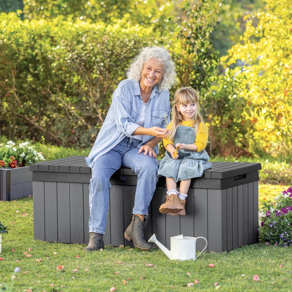 Garten-Aufbewahrungsbox Darwin 380 L Grau