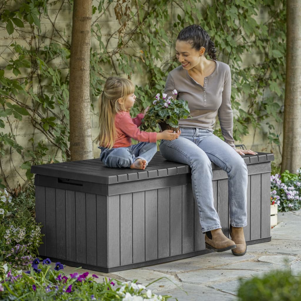 Garten-Aufbewahrungsbox Darwin 380 L Grau