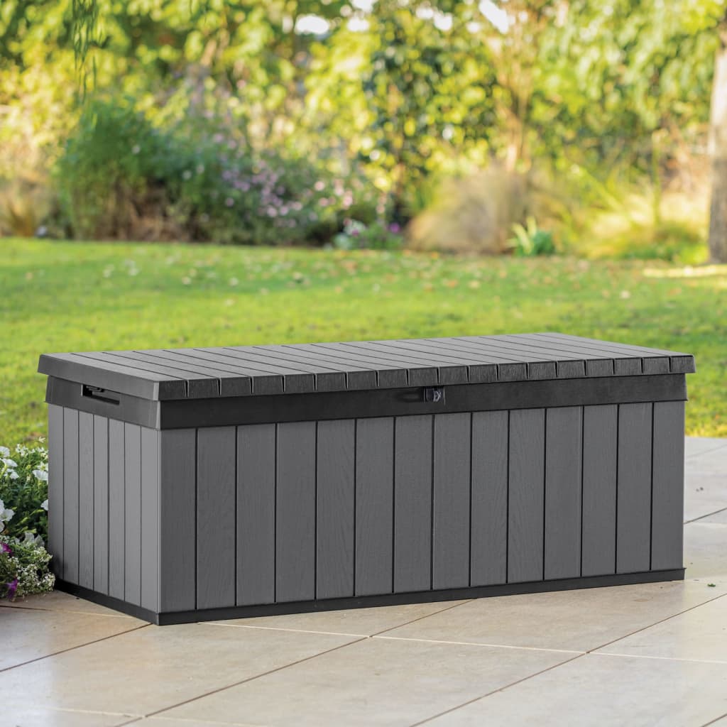 Garten-Aufbewahrungsbox Darwin 380 L Grau