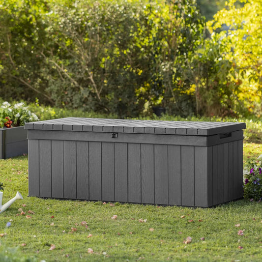 Garten-Aufbewahrungsbox Darwin 380 L Grau