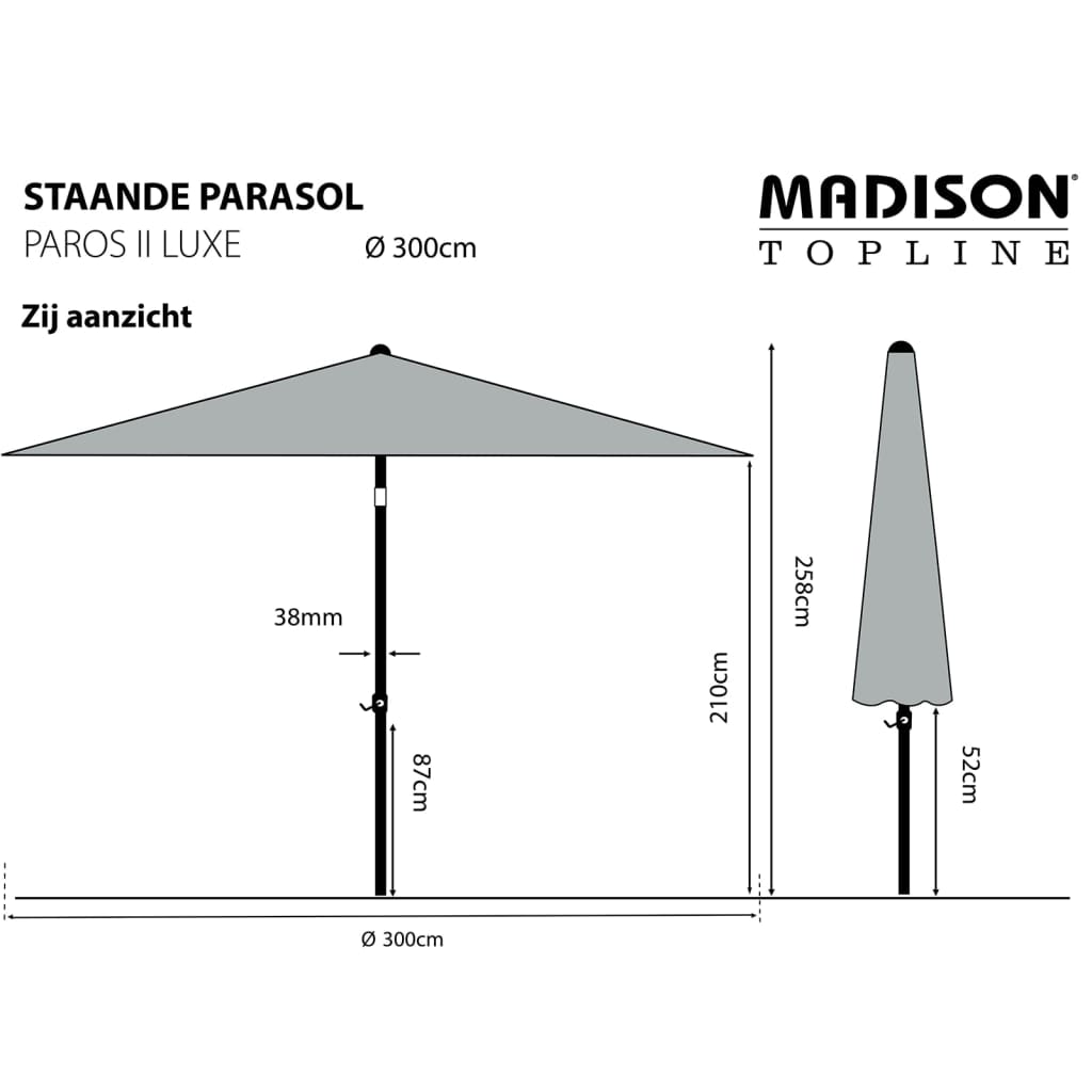 Sonnenschirm Paros II Luxe 300 cm Grau