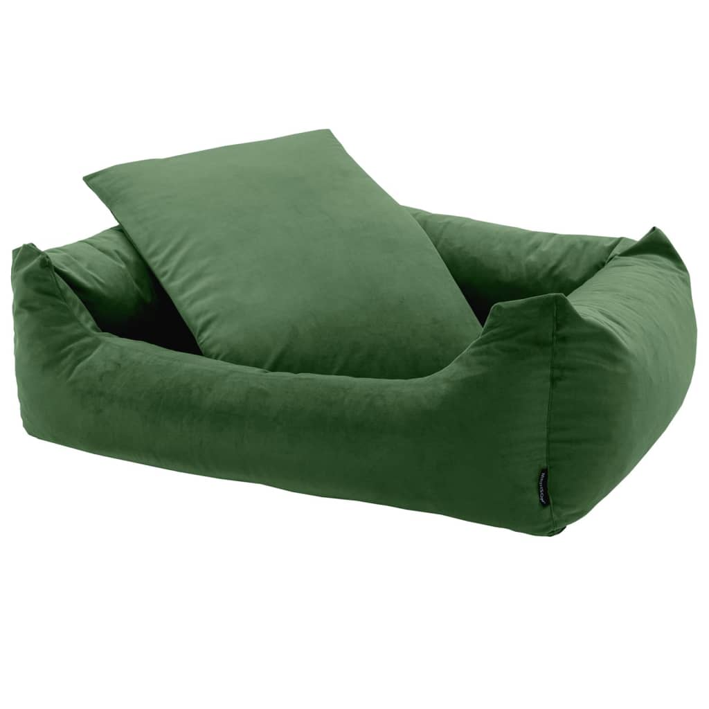 Hundebett Velvet 100x80x25 cm Grün