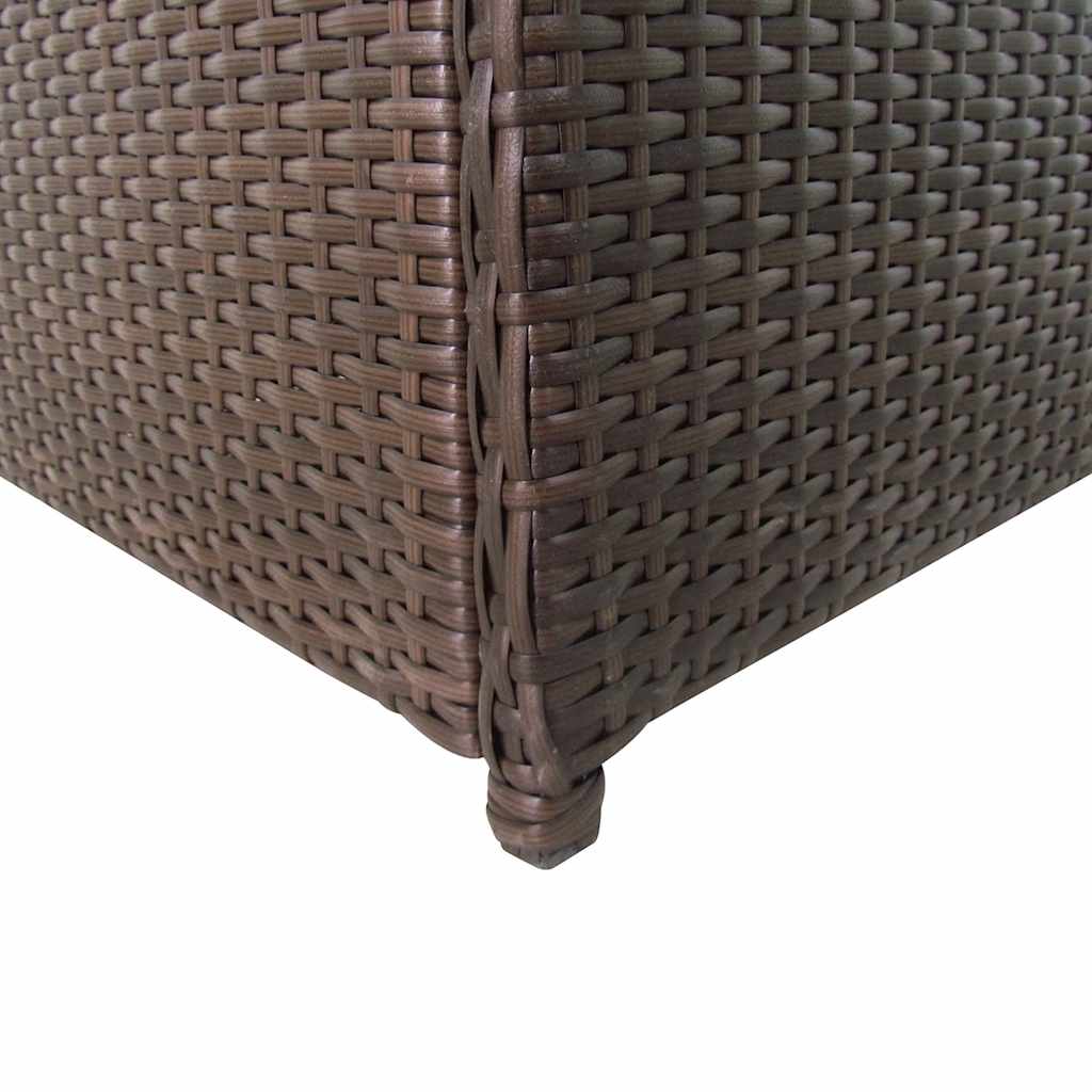 Garten-Auflagenbox Braun 120x50x60 cm Poly Rattan