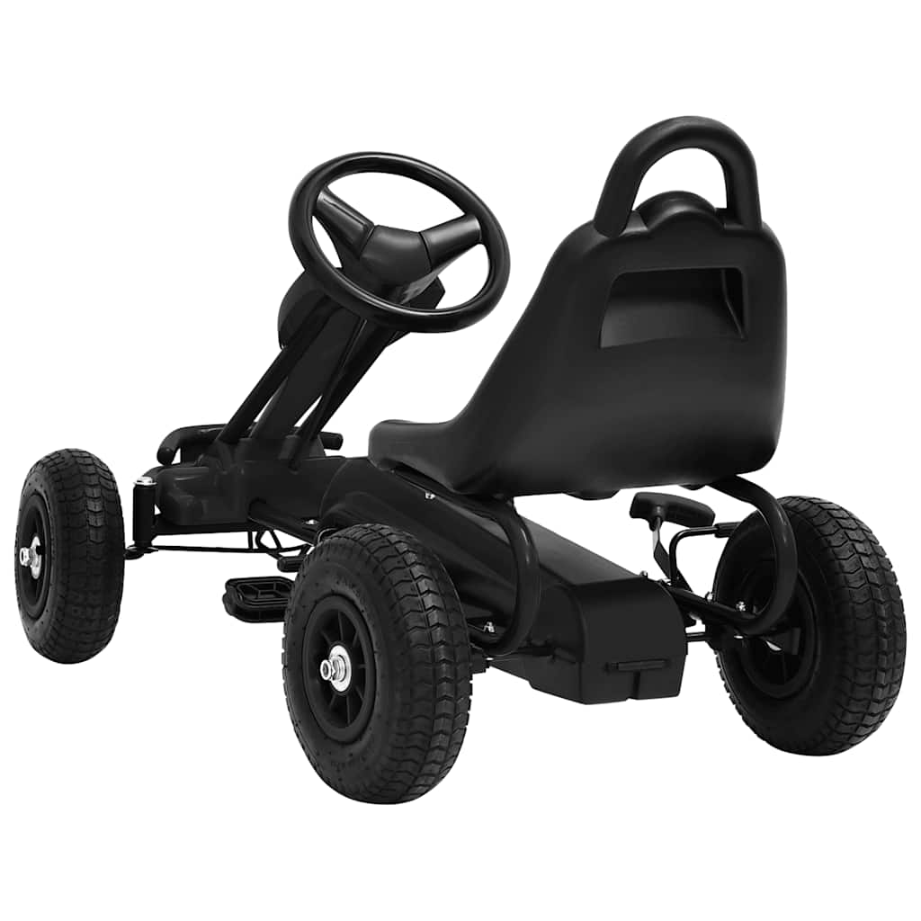 Pedal Go-Kart mit Luftreifen Schwarz