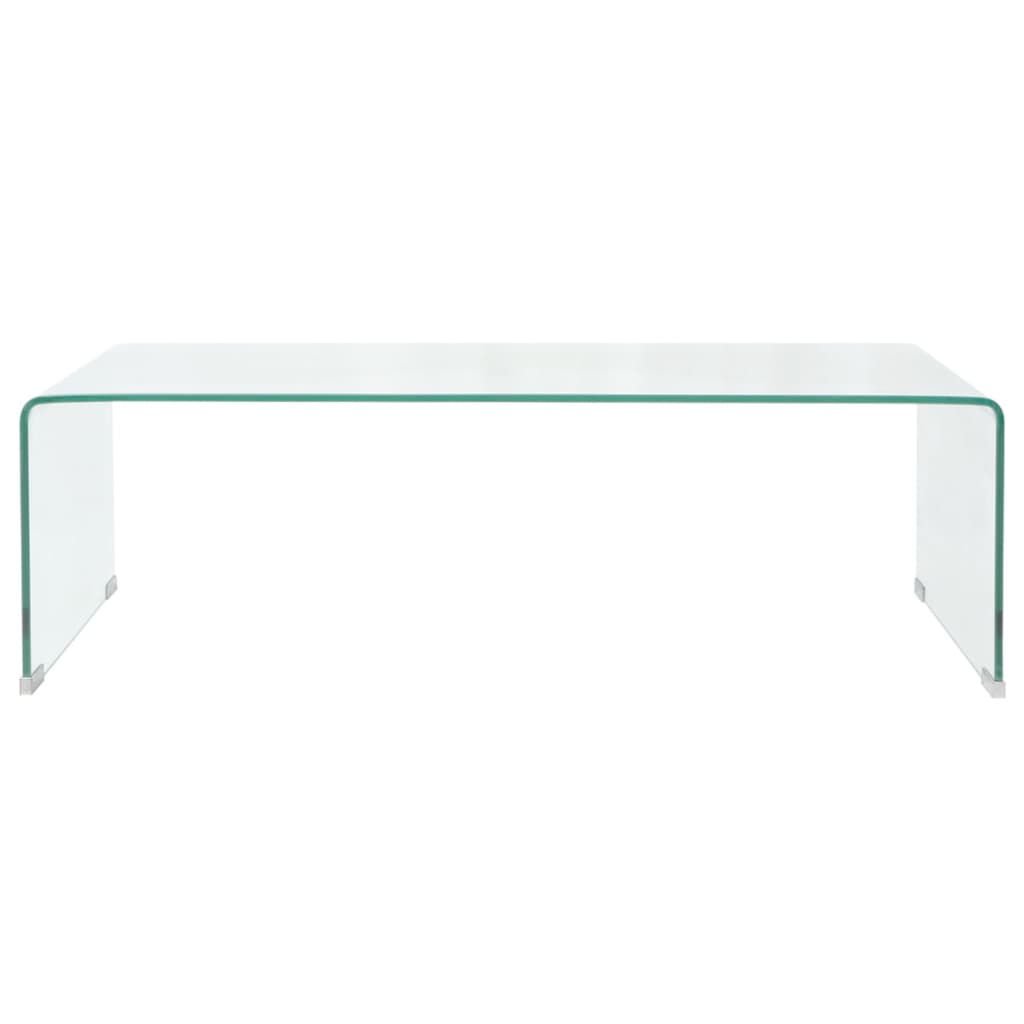 Couchtisch Hartglas 98x45x30 cm Transparent