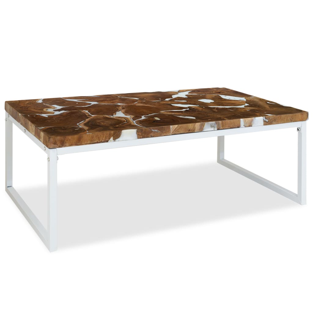 Couchtisch Teak Harz 110x60x40 cm