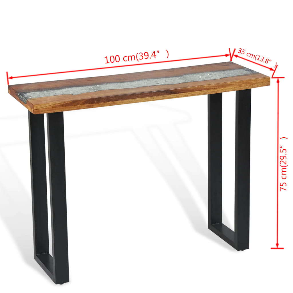 Konsolentisch Teak 100 x 35 x 75 cm