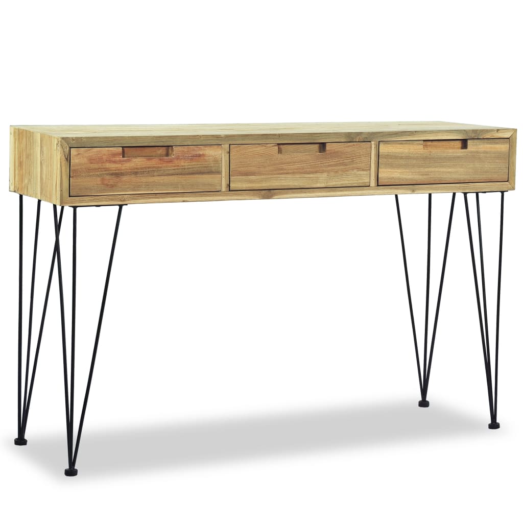 Konsolentisch 120 x 35 x 76 cm Teak Massiv