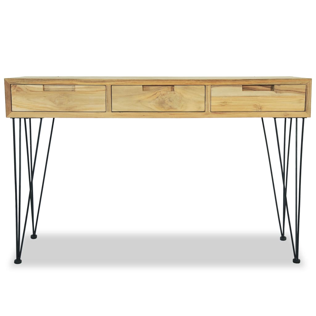 Konsolentisch 120 x 35 x 76 cm Teak Massiv