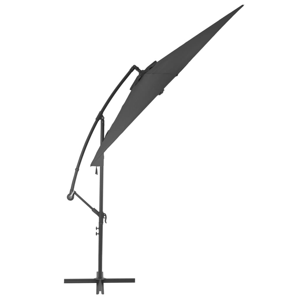 Ampelschirm mit Aluminium-Mast 300 cm Anthrazit