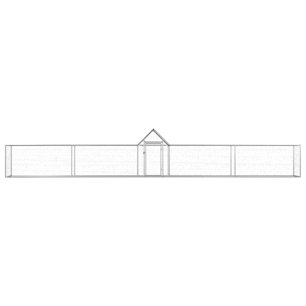 Hühnerstall 9x1x1,5 m Verzinkter Stahl