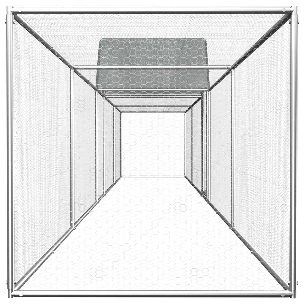 Hühnerstall 9x1x1,5 m Verzinkter Stahl