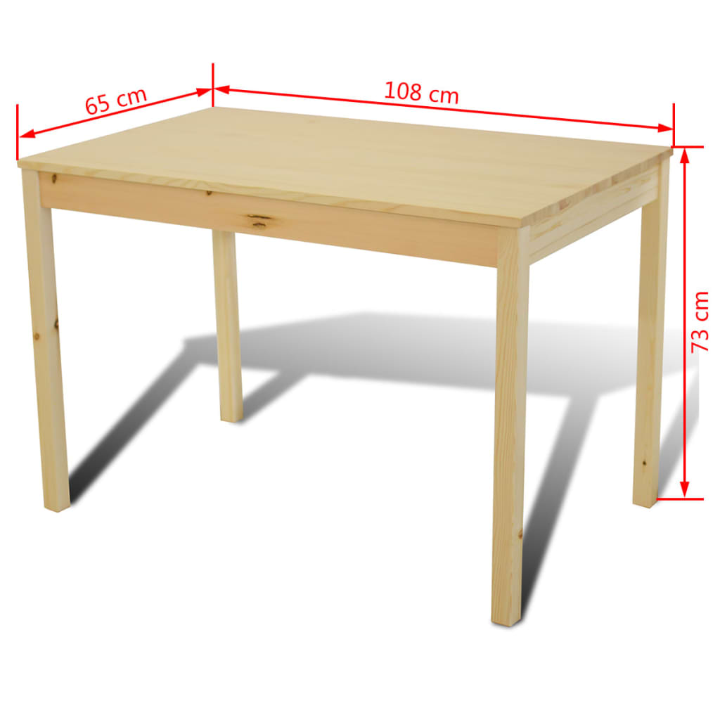 Esstisch Holztisch mit 4 Holzstühlen Esszimmerset Essgruppe