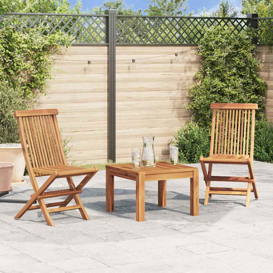 Klappbare Gartenstühle 2 Stk. Massivholz Teak