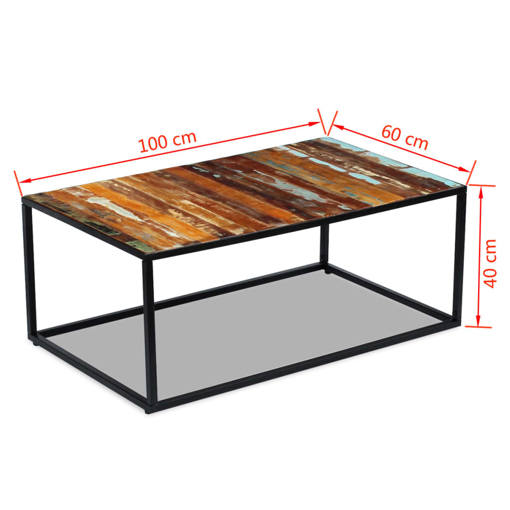 Couchtisch Altholz Massiv 100x60x40 cm