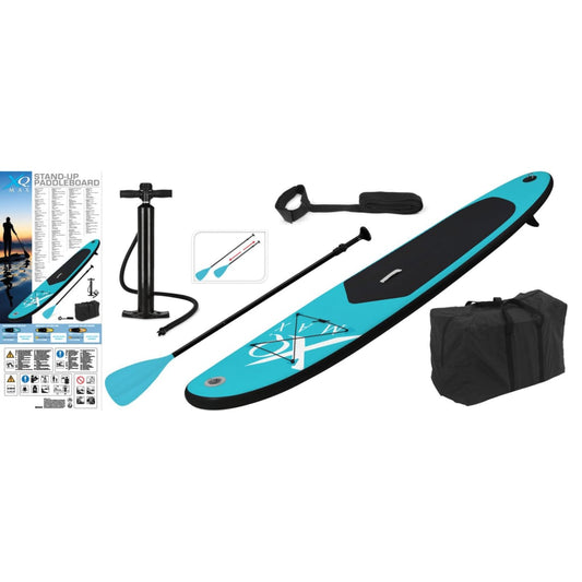 Stand-up-Paddle-Board 285 cm Aufblasbar Blau & Schwarz