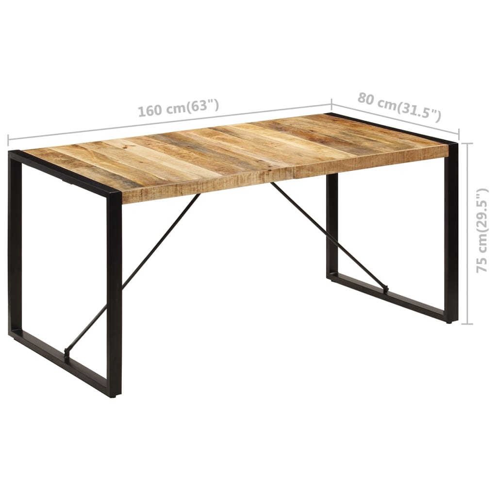 Esstisch 160x80x75 cm Massivholz Mango