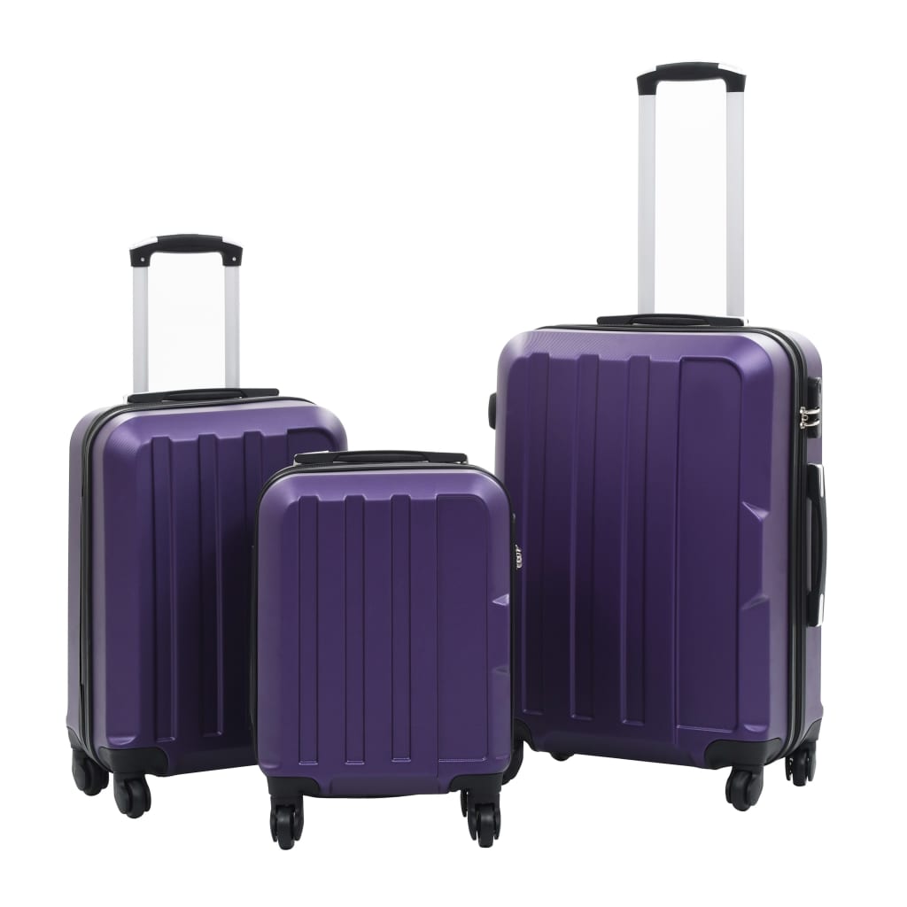 Hartschalen-Trolley-Set 3 Stk. Lila ABS