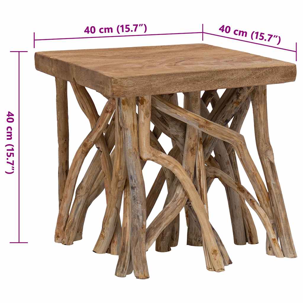 Couchtisch aus Rundholz 40x40x40 cm Massivholz