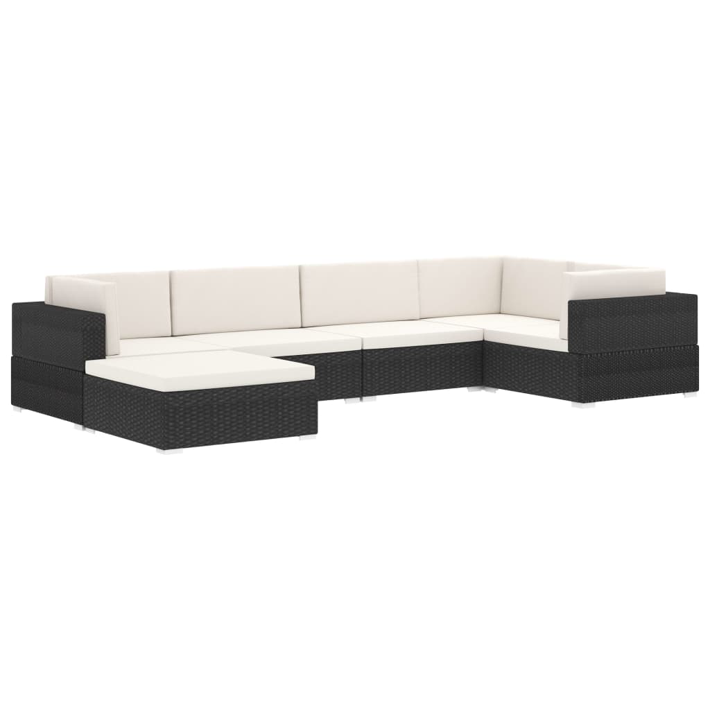 Modular-Sofa-Mittelteil 1 Stk. + Auflagen Poly Rattan Braun