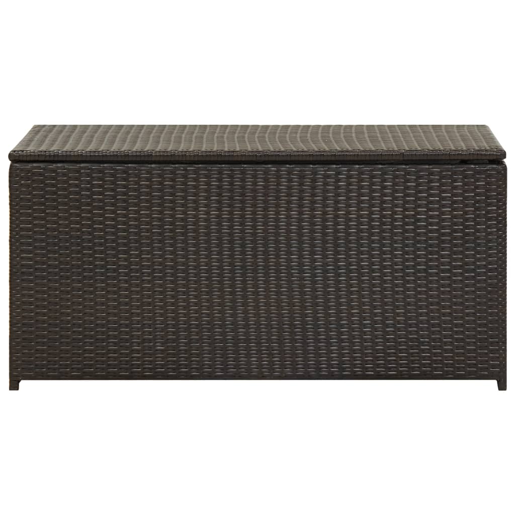 Gartenbox Poly Rattan 100x50x50 cm Braun