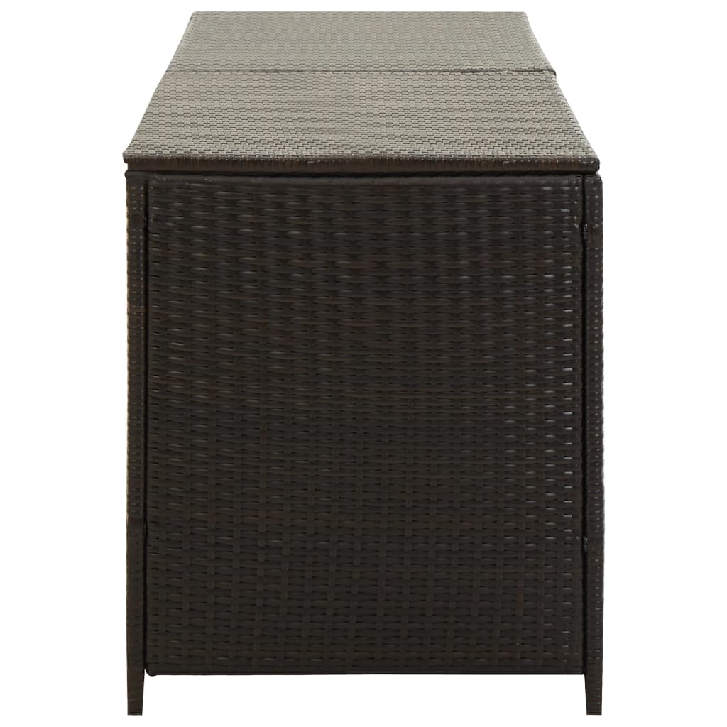 Gartenbox Poly Rattan 200x50x60 cm Braun