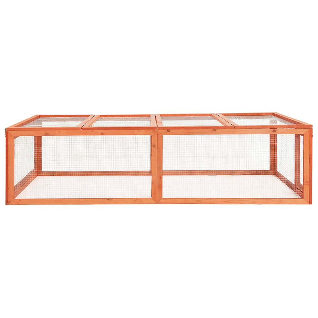 Kaninchenstall 183x90x46,5 cm Massivholz Tanne