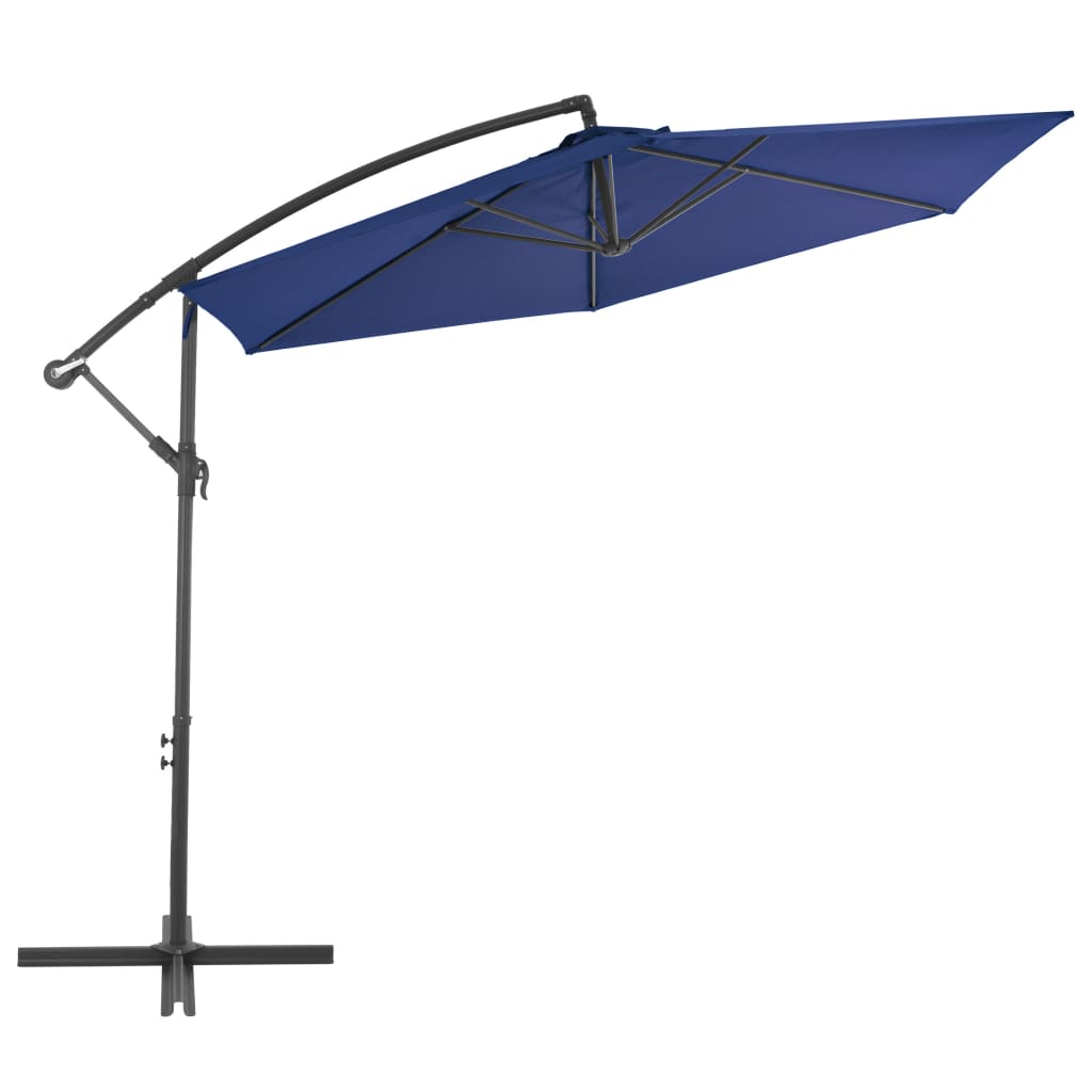 Ampelschirm mit Aluminium-Mast 300 cm Blau