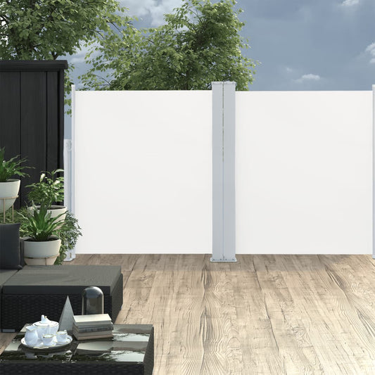 Ausziehbare Seitenmarkise Doppelt 170 x 600 cm Creme