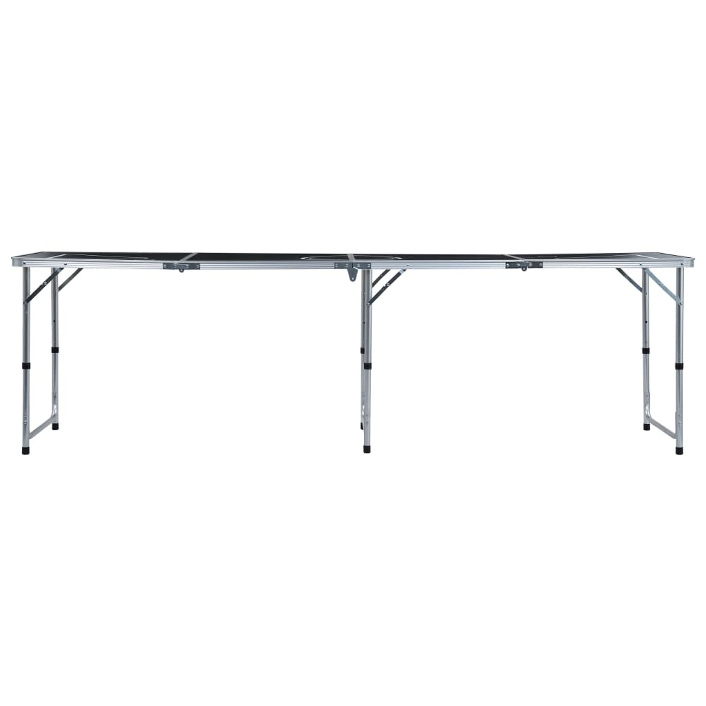 Klappbarer Bier-Pong-Tisch 240 cm Schwarz