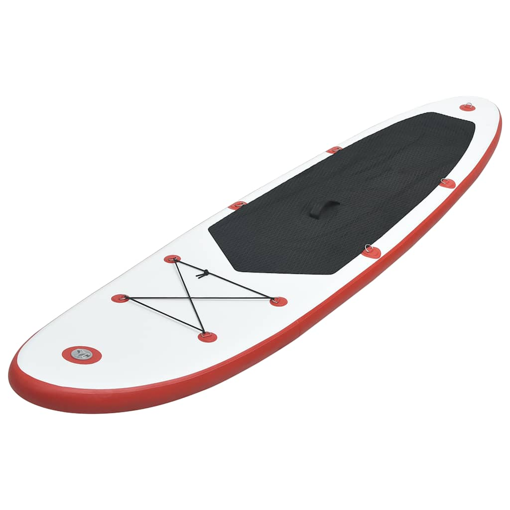 Stand Up Paddle Surfboard SUP Aufblasbar Rot und Weiß