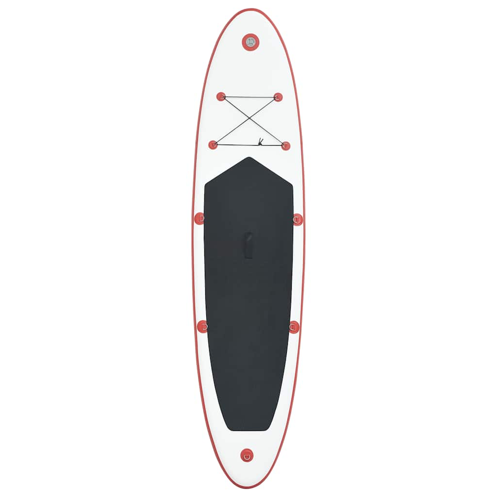 Stand Up Paddle Surfboard SUP Aufblasbar Rot und Weiß