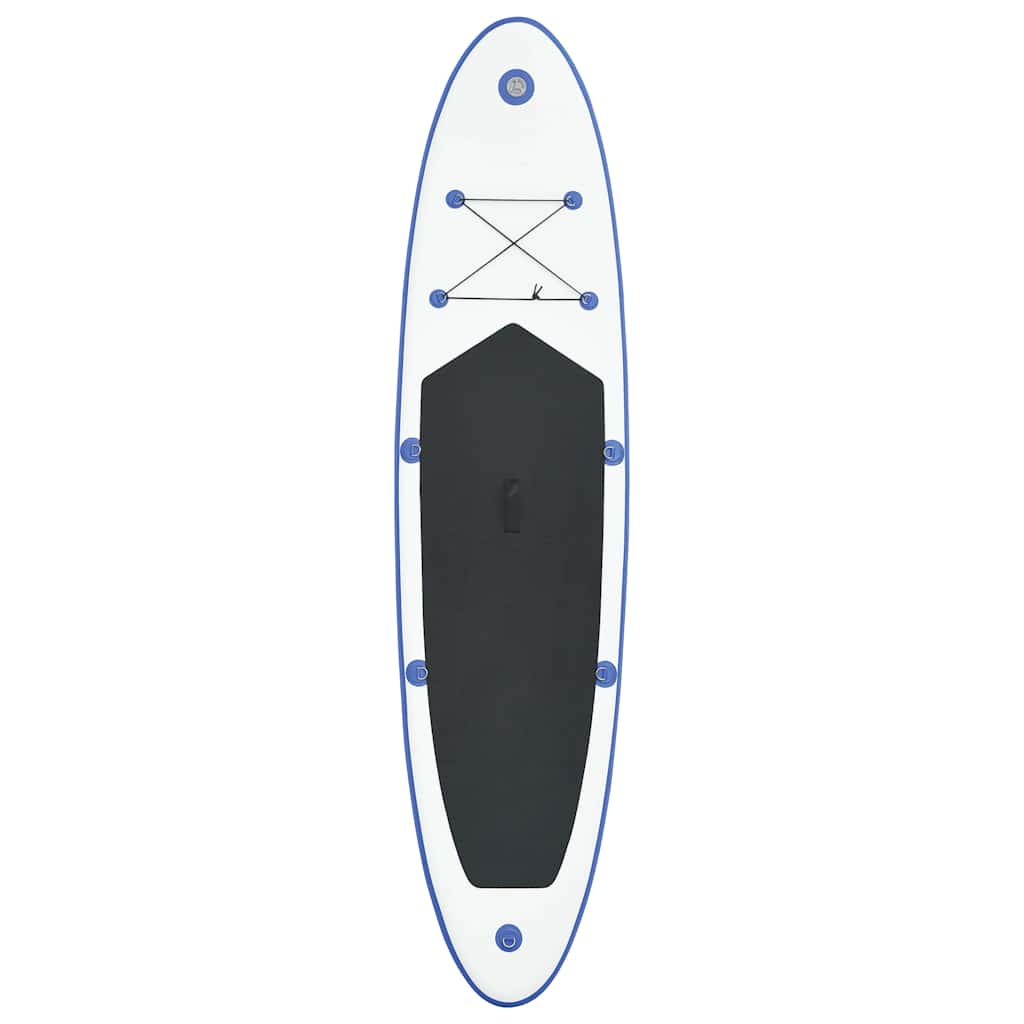 Stand Up Paddle Surfboard SUP Aufblasbar Blau und Weiß