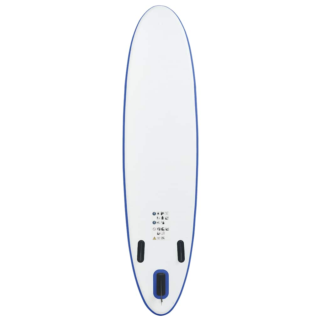 Stand Up Paddle Surfboard SUP Aufblasbar Blau und Weiß