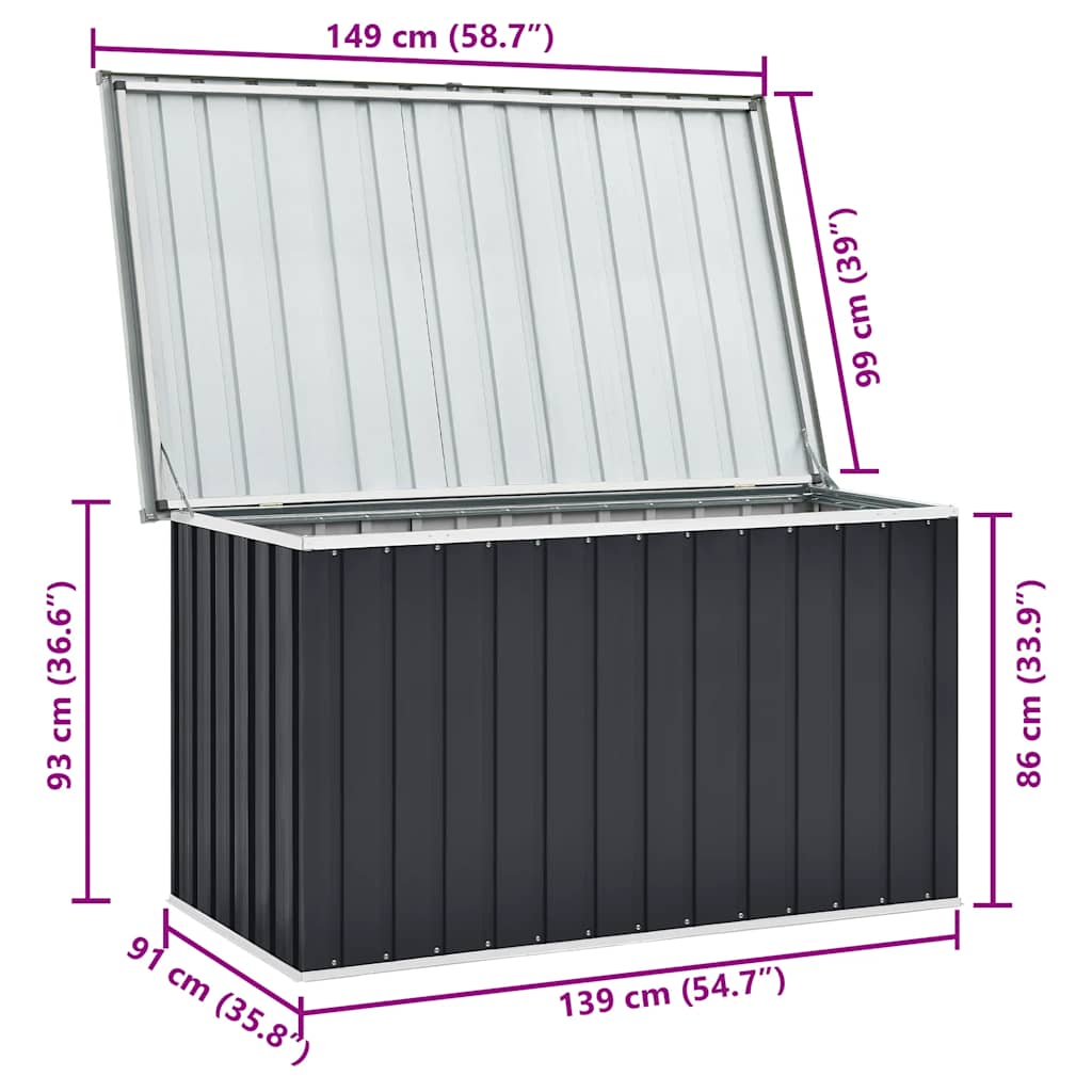 Gartenbox Anthrazit 149x99x93 cm