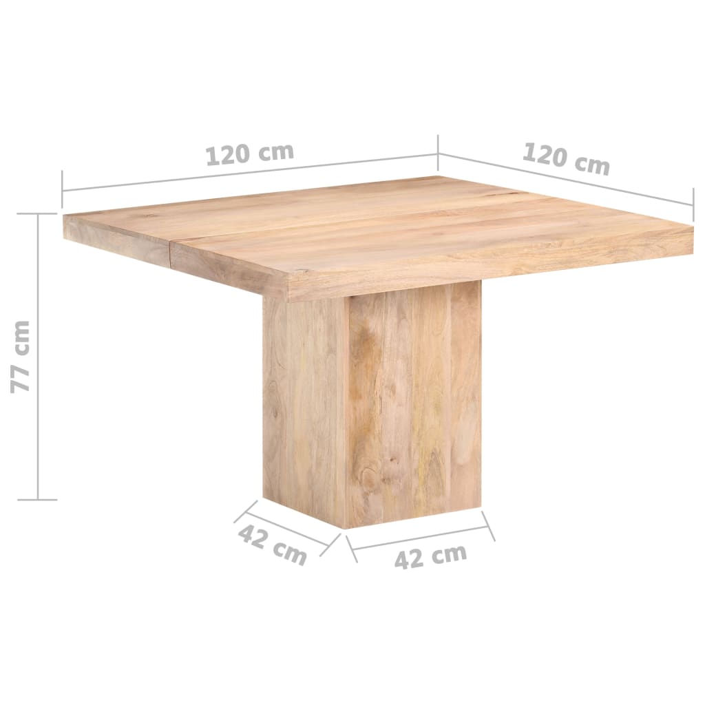 Esstisch 120x120x77 cm Mango Massivholz