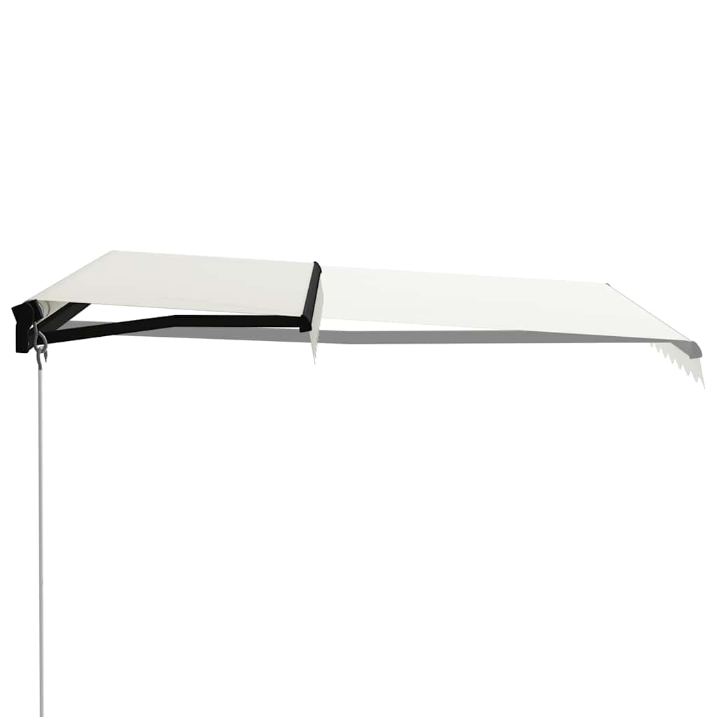 Markise Manuell Einziehbar mit LED 300x250 cm Creme