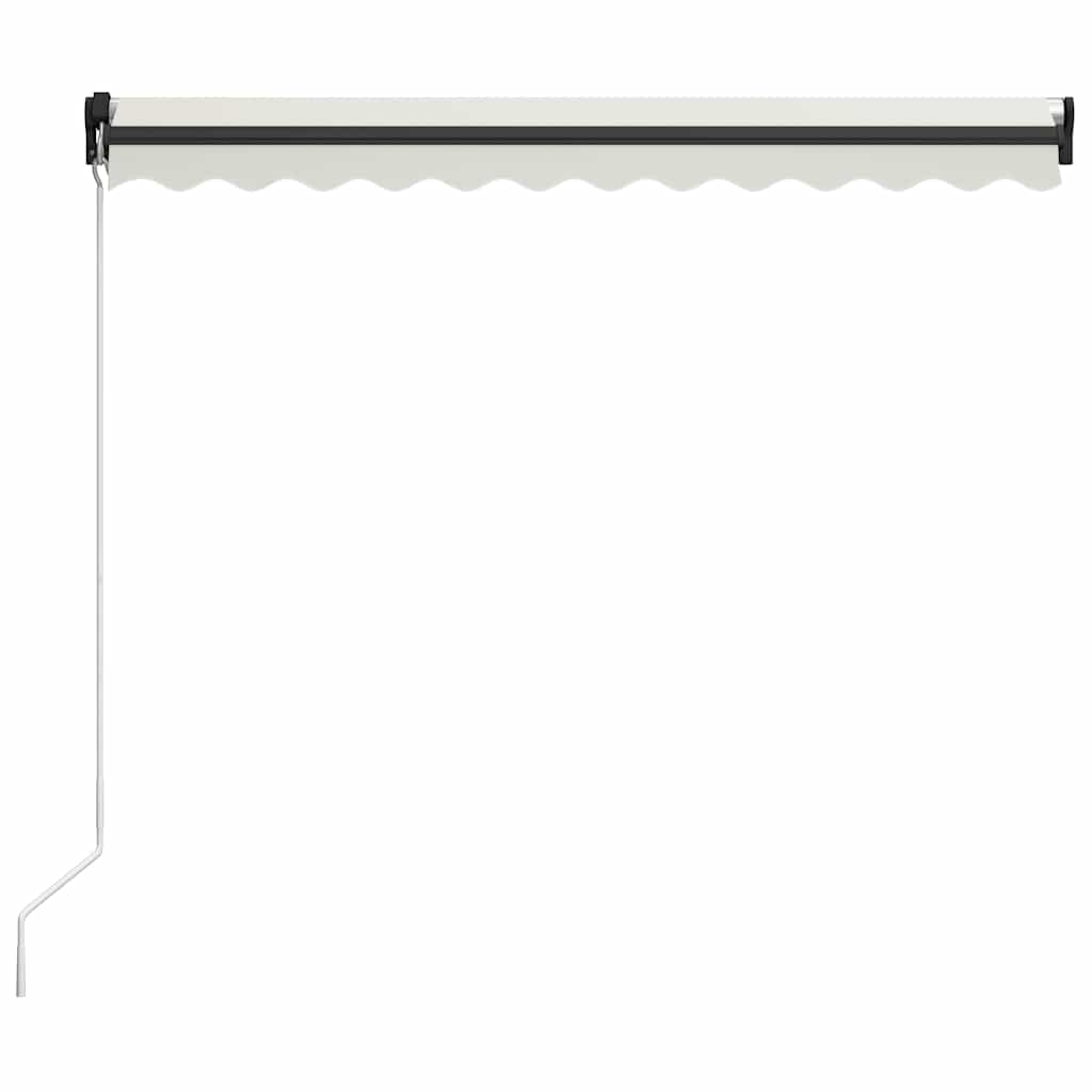 Markise Manuell Einziehbar mit LED 300x250 cm Creme