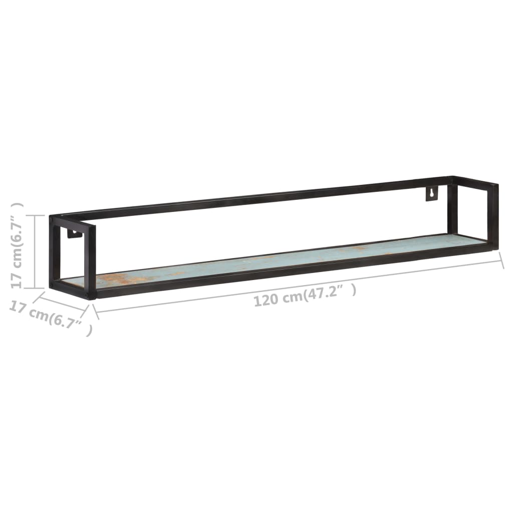 Wandregale 2 Stk. 120 cm Altholz Massiv