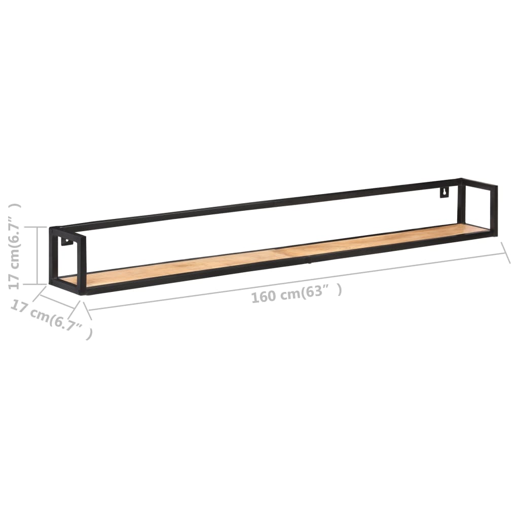 Wandregale 2 Stk. 160 cm Massivholz Akazie