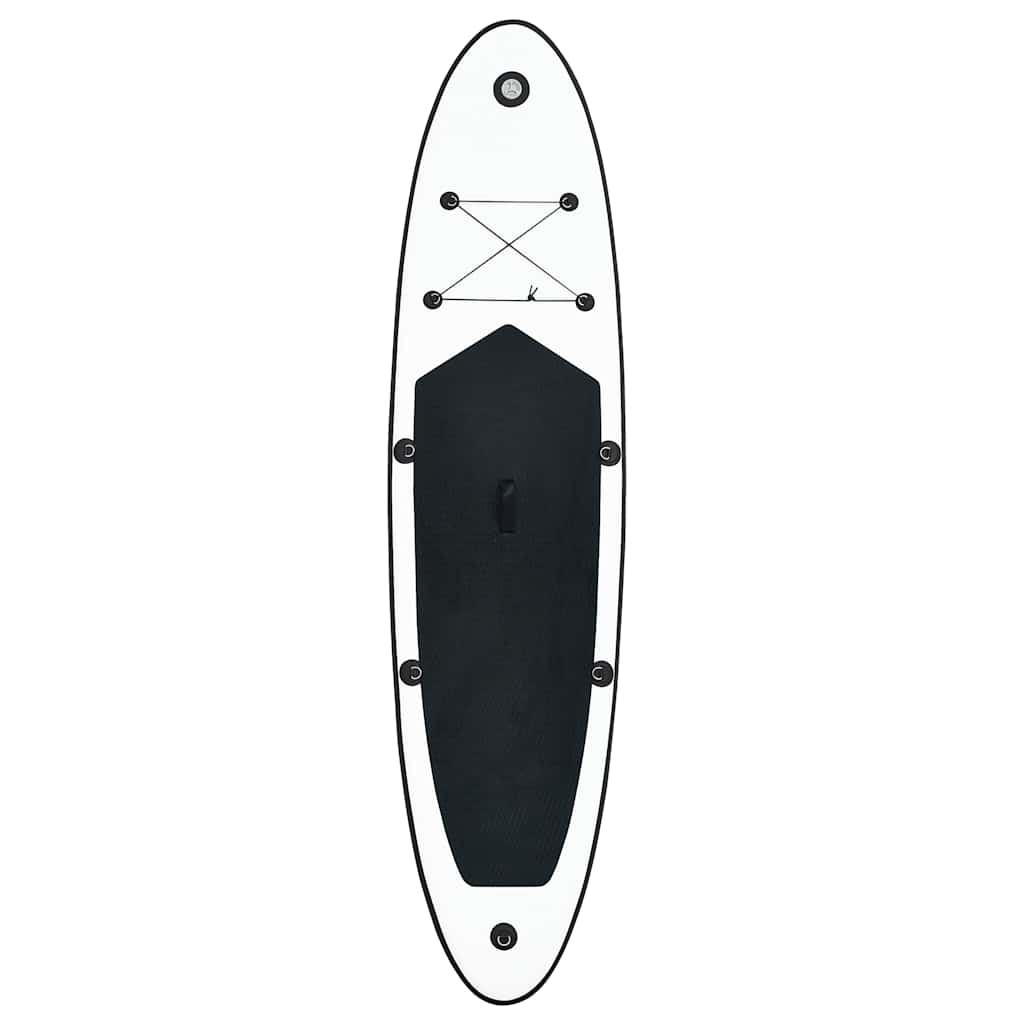 Aufblasbares Stand Up Paddle Board Set Schwarz und Weiß