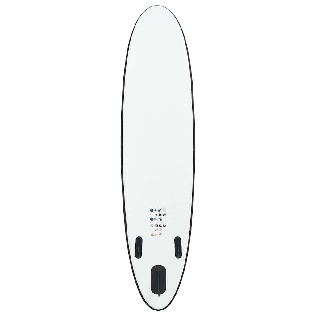 Aufblasbares Stand Up Paddle Board Set Schwarz und Weiß