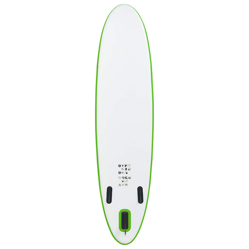 Aufblasbares Stand Up Paddle Board Set Grün und Weiß