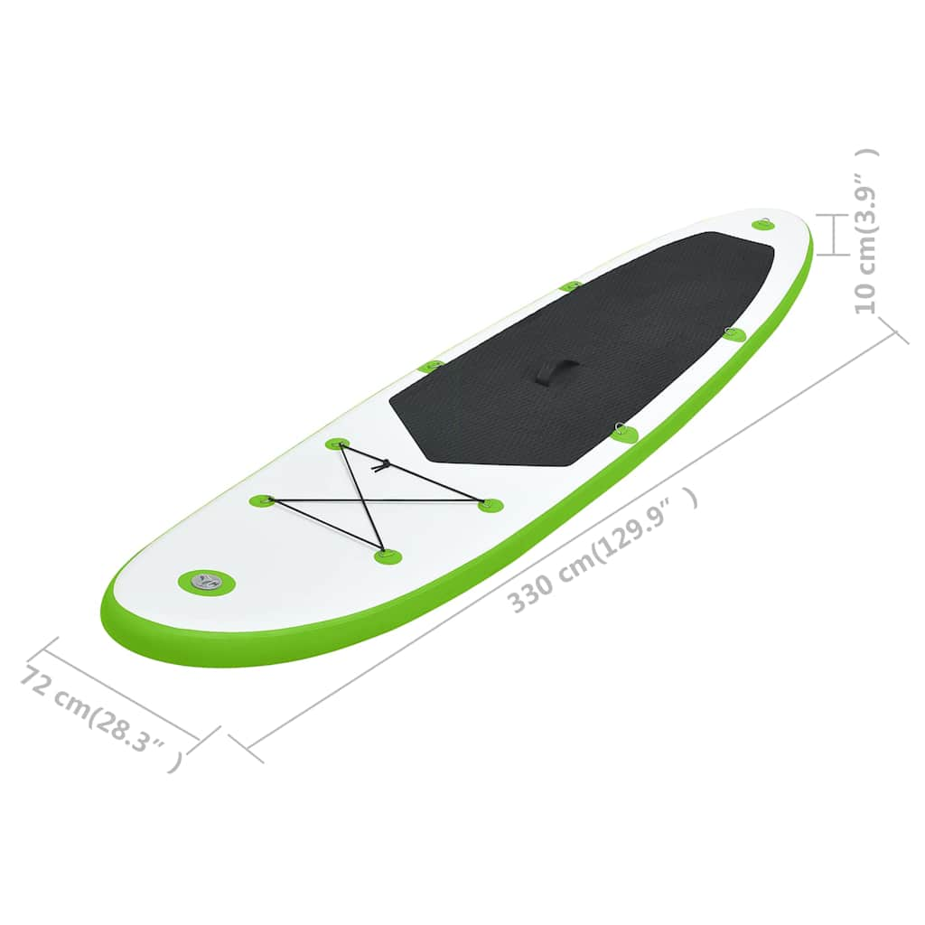 Aufblasbares Stand Up Paddle Board Set Grün und Weiß