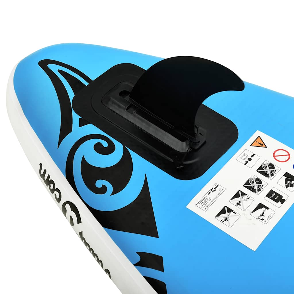 Aufblasbares Stand Up Paddle Board Set 320x76x15 cm Blau