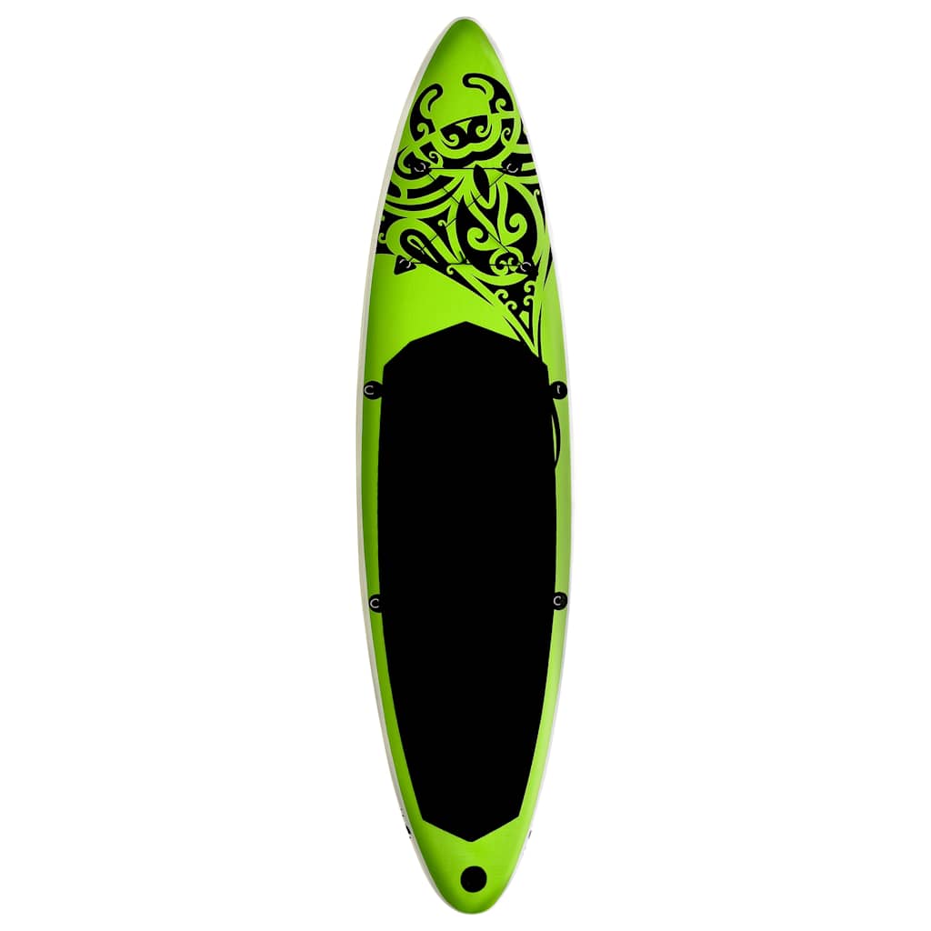 Aufblasbares Stand Up Paddle Board Set 305x76x15 cm Grün