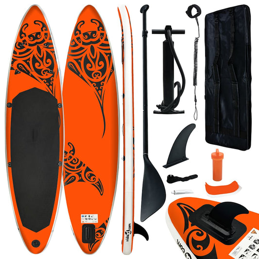 Aufblasbares Stand Up Paddle Board Set 305x76x15 cm Orange